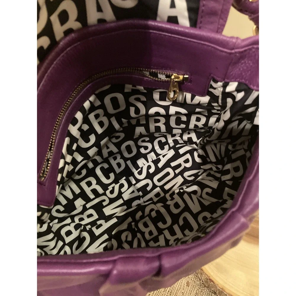 Marc‎ by Marc Jacobs Classic Q Lil' Ukita Purple Pebbled Leather Shoulder Hobo
